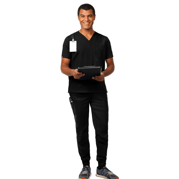 Vel Endeavor Men's 6-Pocket Double Cargo Pocket Jogger Scrub Pants VB452