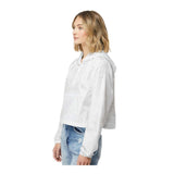 Independent Trading Co EXP64CRP Women's Lightweight Quarter-Zip Pullover Crop Windbreaker