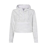 Independent Trading Co EXP64CRP Women's Lightweight Quarter-Zip Pullover Crop Windbreaker