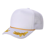 Unbranded Captain Military Foam Trucker Hat with Gold Leaf