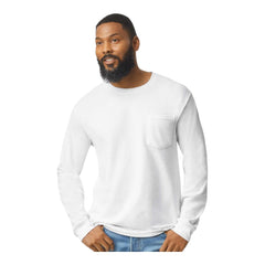 Gildan 2410 Men's Ultra Cotton Long Sleeve Pocket T-Shirt - 