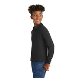 Port Authority Y500LS Youth Silk Touch Long Sleeve Polo