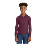 Port Authority Y500LS Youth Silk Touch Long Sleeve Polo