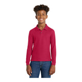 Port Authority Y500LS Youth Silk Touch Long Sleeve Polo