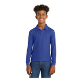 Port Authority Y500LS Youth Silk Touch Long Sleeve Polo