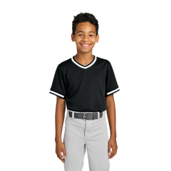 Sport-Tek YST221 Youth Tough Mesh V-Neck Baseball Jersey - 