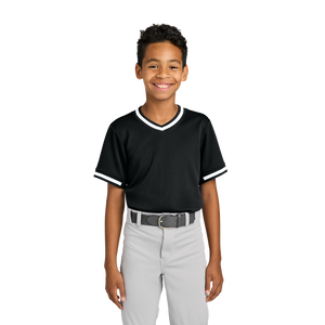 Sport-Tek YST221 Youth Tough Mesh V-Neck Baseball Jersey - 