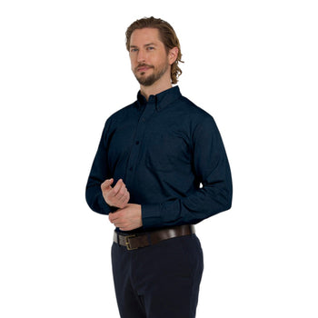 Zorrel Z4051 Button-Down Textured Knit Long Sleeve Shirt