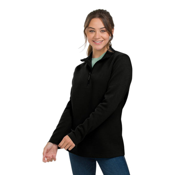 Zorrel Z7478 Ladies' Poly-Cotton Fleece Performance Long Sleeve Quarter-Zip