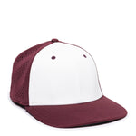 Outdoor Cap AIR25 Pro Mid Crown Hat Perforated Side Panels - White Front Colors