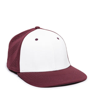 Outdoor Cap AIR25 Pro Mid Crown Hat Perforated Side Panels - White Front Colors - 