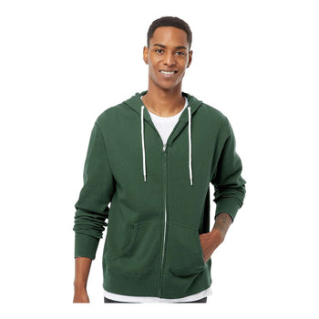 Independent Trading Co AFX90UNZ Unisex Lightweight Full-Zip Hooded Sweatshirt