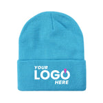 Custom Embroidered Unbranded Long Knit Beanie with Logo