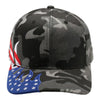PitBull PB208F 6 Panel USA Flag Flame Visor Hat