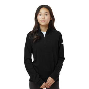 Adidas A4001 Youth Performance Quarter-Zip Pullover - 