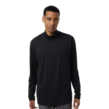Adidas A708 Men's Textured Stripe Quarter-Zip Pullover