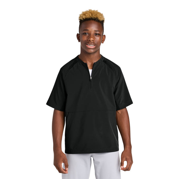 Sport-Tek YJST489 Youth Repeat 1/2-Zip Short Sleeve Jacket