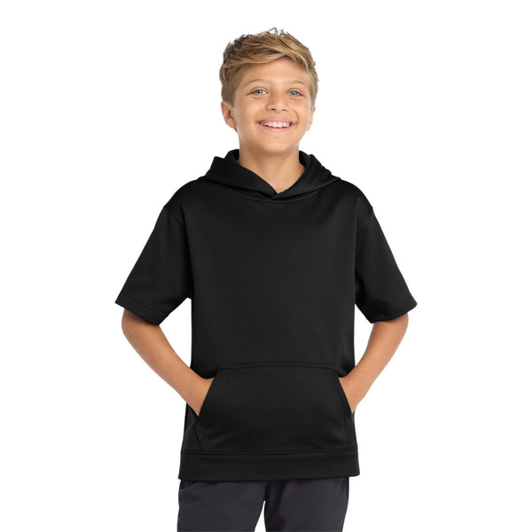 Sport-Tek YST251 Youth Sport-Wick Fleece Short Sleeve Hooded Pullover