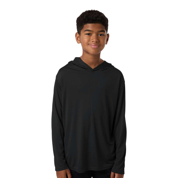 AllPro 48510Y Youth Pro-Lock Performance Hooded Long Sleeve T-Shirt