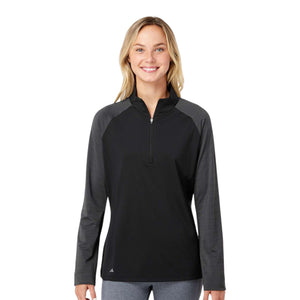 Adidas A521 Women's Ultimate365 Lightweight Raglan Quarter-Zip Pullover - 