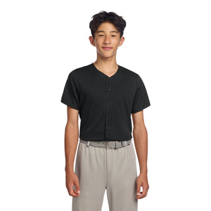 Sport-Tek YST220 Youth PosiCharge Tough Mesh Full-Button Jersey - 