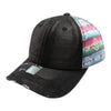 PitBull PB700P 6 Panel Ponytail Unstructured Cap