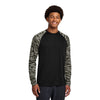Sport-Tek ST376LS Drift Camo Colorblock Long Sleeve Tee
