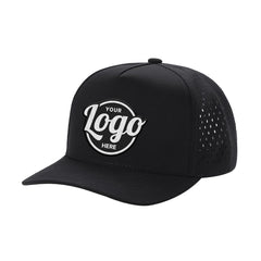 Custom Embroidered Unbranded 5 Panel Perforated Laser Mesh Hat Waterproof Cap - 