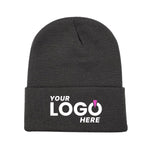 Custom Embroidered Unbranded Long Knit Beanie with Logo