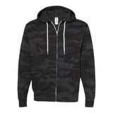Independent Trading Co AFX90UNZ Unisex Lightweight Full-Zip Hooded Sweatshirt