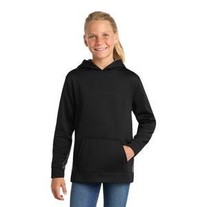 Sport-Tek YST235 Youth Sport-Wick Fleece Colorblock Hooded Pullover - 