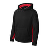 Sport-Tek YST235 Youth Sport-Wick Fleece Colorblock Hooded Pullover