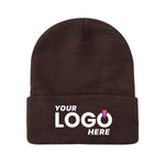 Custom Embroidered Unbranded Long Knit Beanie with Logo