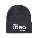 Custom Embroidered Unbranded Long Knit Beanie with Logo