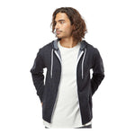 Independent Trading Co AFX90UNZ Unisex Lightweight Full-Zip Hooded Sweatshirt