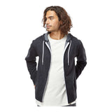 Independent Trading Co AFX90UNZ Unisex Lightweight Full-Zip Hooded Sweatshirt