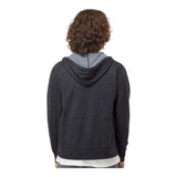 Independent Trading Co AFX90UNZ Unisex Lightweight Full-Zip Hooded Sweatshirt