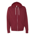 Independent Trading Co AFX90UNZ Unisex Lightweight Full-Zip Hooded Sweatshirt