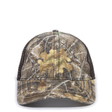 Outdoor Cap CWF310 Mesh-Back Camo Hat with Flag Undervisor