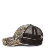 Outdoor Cap CWF310 Mesh-Back Camo Hat with Flag Undervisor