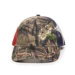 Outdoor Cap CWF400M Camo Cap with American Flag Mesh Back