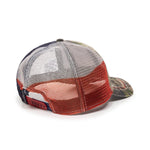 Outdoor Cap CWF400M Camo Cap with American Flag Mesh Back