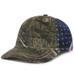 Outdoor Cap CWF400M Camo Cap with American Flag Mesh Back