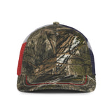 Outdoor Cap CWF400M Camo Cap with American Flag Mesh Back