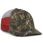 Outdoor Cap CWF400M Camo Cap with American Flag Mesh Back