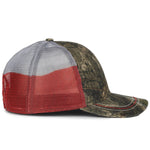 Outdoor Cap CWF400M Camo Cap with American Flag Mesh Back