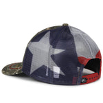 Outdoor Cap CWF400M Camo Cap with American Flag Mesh Back