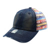 PitBull PB700P 6 Panel Ponytail Unstructured Cap