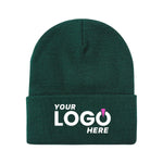 Custom Embroidered Unbranded Long Knit Beanie with Logo