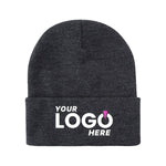 Custom Embroidered Unbranded Long Knit Beanie with Logo